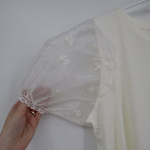 Crewcuts Organza T-Shirt Girl XXL(14-15) Ivory Twee Special Occasion Holiday NWT - Picture 6 of 16